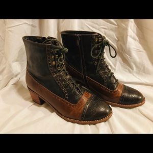 Vintage Jeffrey Campbell perforated wingtip boots